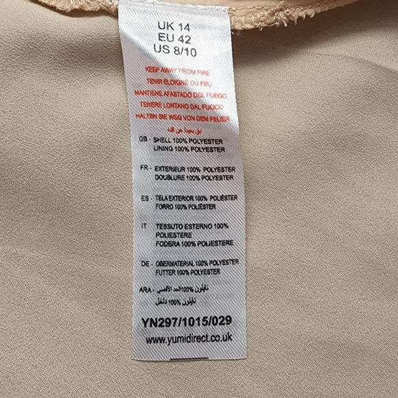 Yumi Black & Metallic Gold Lace Cocktail Dress 8 / 10 - Picture 11 of 13